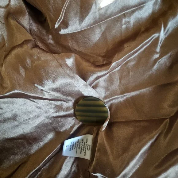 Vintage XS Rachel Zoe Horizontal Chestnut Faux Mink Cropped Fur Coat Soft - Picture 11 of 12